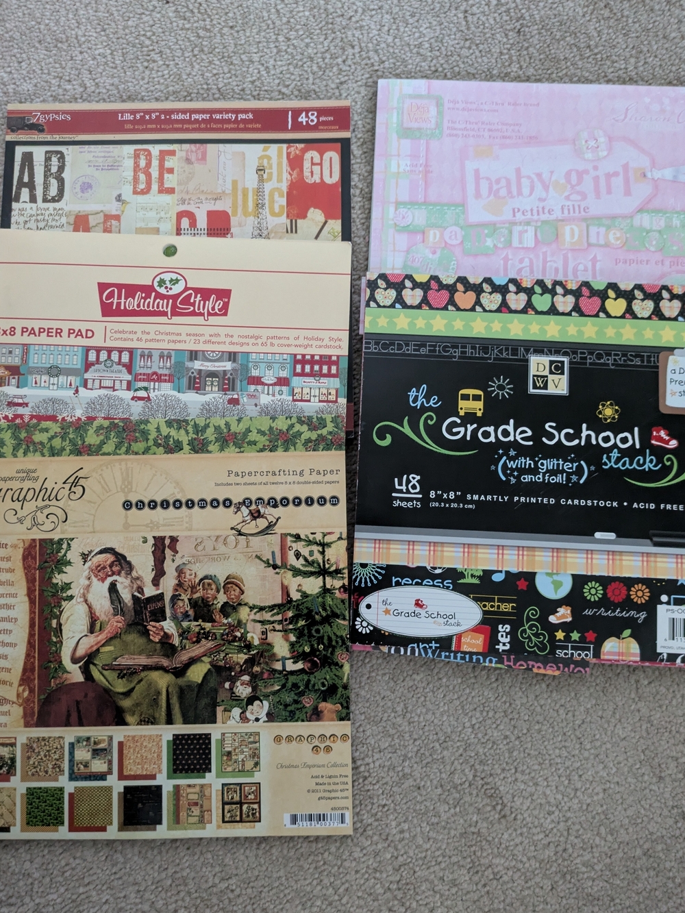 Assorted Holiday & School Themed Paper Pad Bundle - Multi-Color